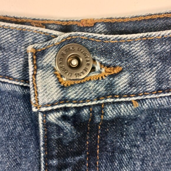 Liz Claiborne Size 10 Denim Skirt, Fray Hem, Zip Fly, Western, Casual, Classic - Picture 6 of 16